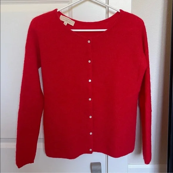 Bundle of 3 Sezane Gaspard cardigans, black (NWT)/red/light beige (NWT), all xxs - Picture 2 of 8